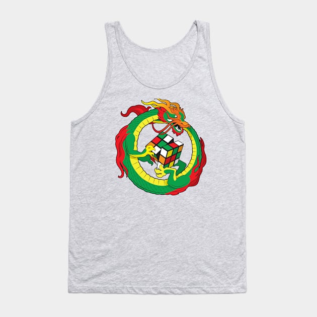 Rubik's cube dragon Tank Top by goldengallery